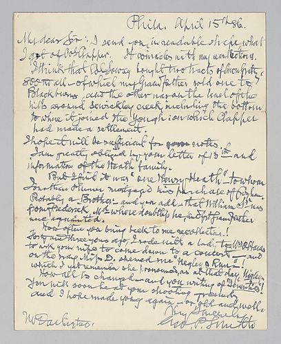 George P. Smith to William M. Darlington