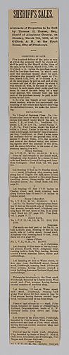 "Sheriff's Sales" clipping