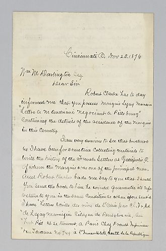 Letter to William M. Darlington from John M. Newton