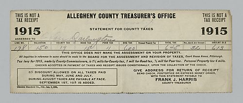 Taxes, O'Hara Township