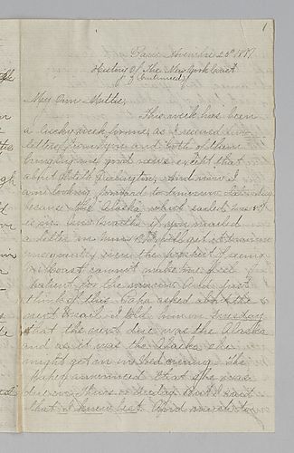 Edith Darlington to Mittie Hemphill, Paris