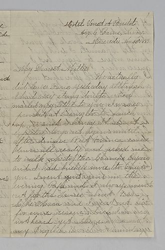 Edith Darlington to Mittie Hemphill, Aix les Bains