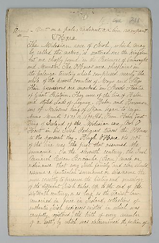 Notes on O'Hara Family History