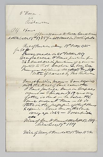 O'Hara and Richardson, Survey Information