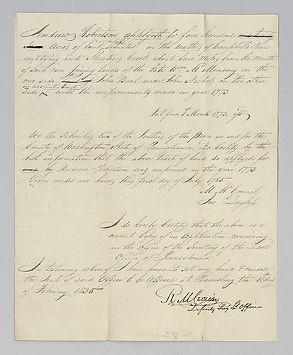 Mary C. Darlington, Land Warrant