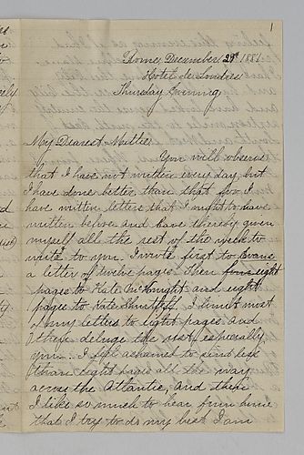 Edith Darlington to Mittie Hemphill, Rome