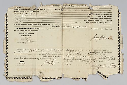 James Rope, Indenture