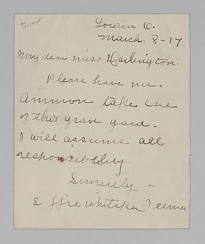 Samuel A. Ammon to Mrs. Mary Echler