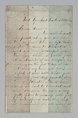 Letter written from Fort Lyon to Cousin Annie