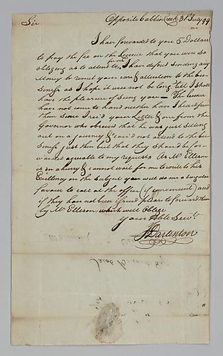 J. Darlington to Jacob Burnett