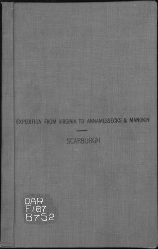 Expedition from Virginia to Annamessecks and Manokin