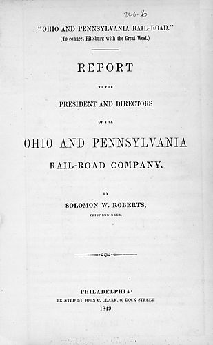 Annual report of the president and directors to the stockholders of the Ohio and Pennsylvania Rail-road Company
