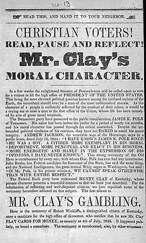 Mr. Clay's moral character