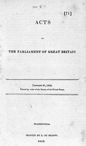 Acts of the Parliament of Great Britain