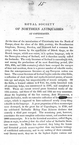 Royal Society of Northern Antiquaries at Copenhagen