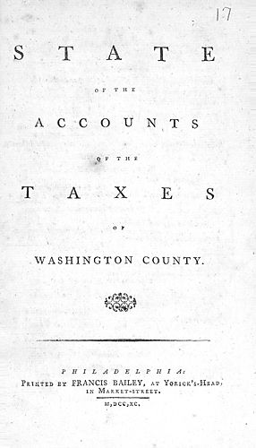 State of the accounts of the taxes of Washington County