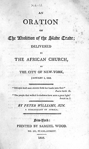 oration on the abolition of the slave trade