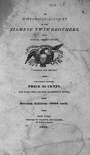 historical account of the Siamese twin brothers, from actual observations