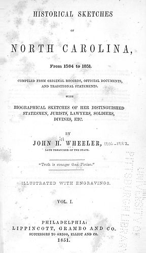 Historical sketches of North Carolina