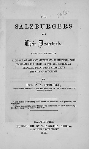 Salzburgers and their descendants