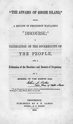 affairs of Rhode Island"