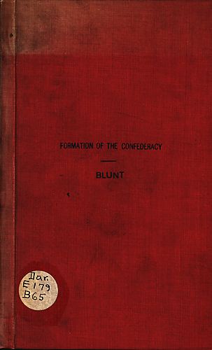 historical sketch of the formation of the confederacy