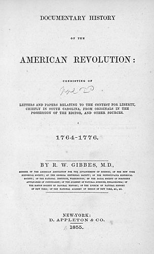 Documentary history of the American revolution