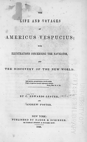 life and voyages of Americus Vespucius