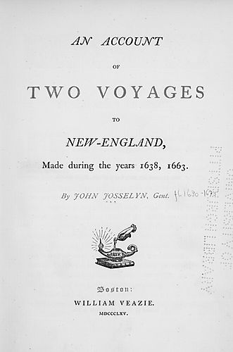 account of two voyages to New-England