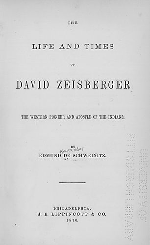 life and times of David Zeisberger