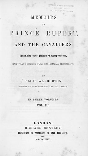 Memoirs of Prince Rupert, and the cavaliers