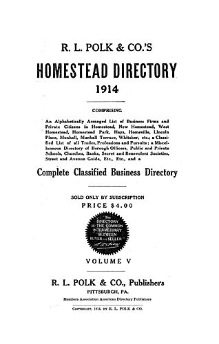 R.L. Polk & Co.s' Homestead directory