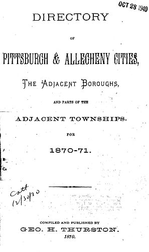 Directory of Pittsburgh and Allegheny cities