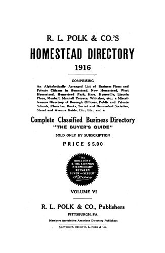 R.L. Polk & Co.s' Homestead directory