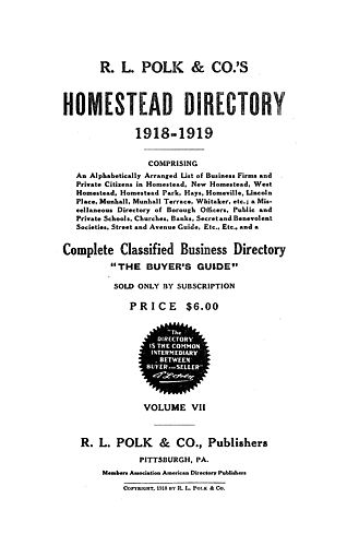 R.L. Polk & Co.s' Homestead directory