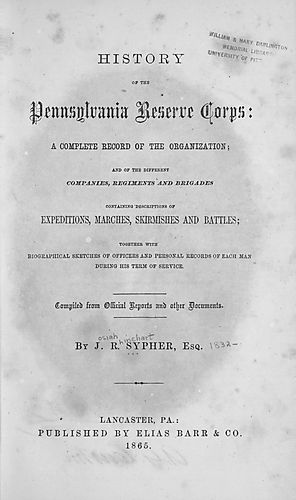 History of the Pennsylvania Reserve Corps