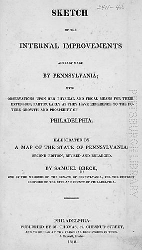 Sketch of the internal improvements already made by Pennsylvania
