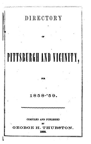 Directory of Pittsburgh & vicinity for