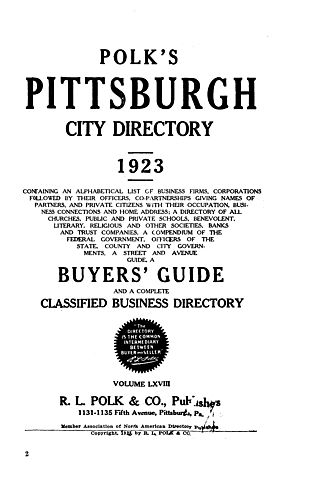 Polk's Pittsburgh city directory