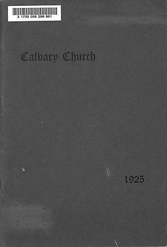 descriptive guide of Calvary Church, Pittsburgh, Pennsylvania