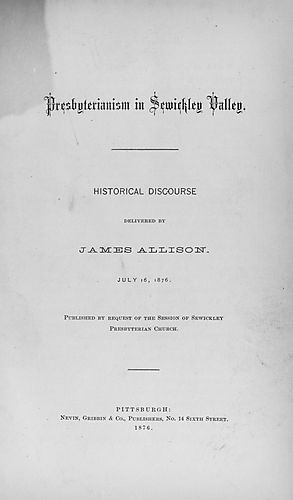 Presbyterianism in Sewickley Valley