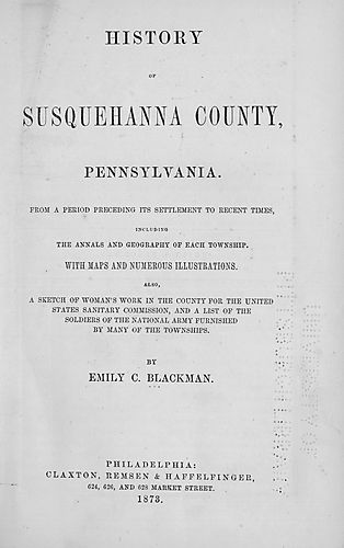History of Susquehanna County, Pennsylvania