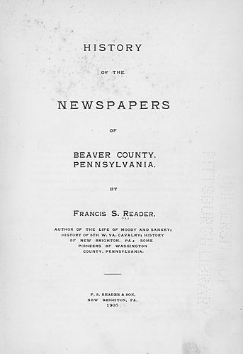 History of the newspapers of Beaver County, Pennsylvania