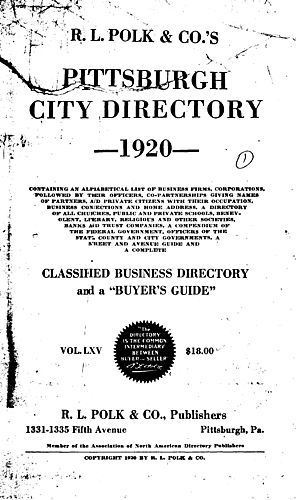 R.L. Polk & Co.'s Pittsburgh city directory