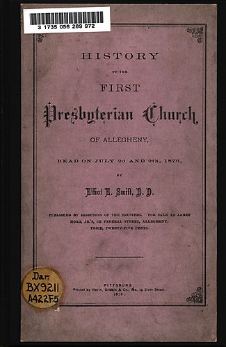 History of the First Presbyterian Church of Allegheny