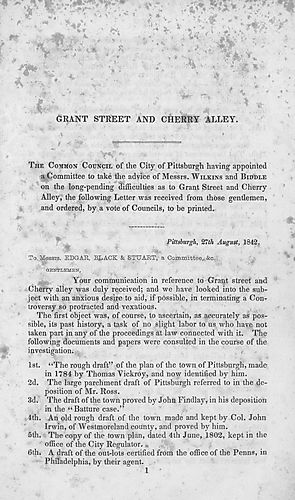 Grant Street and Cherry Alley