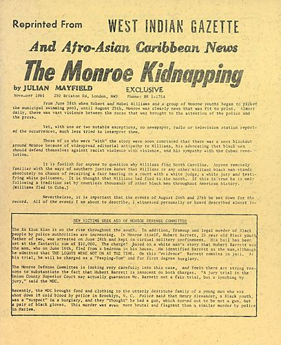The Monroe Kidnapping Newsletter