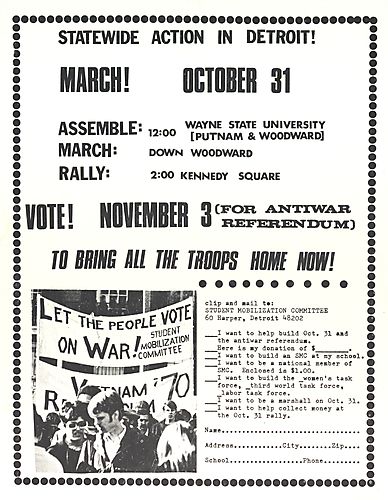 "Statewide Action in Detroit! MARCH! OCTOBER 31" Flyer