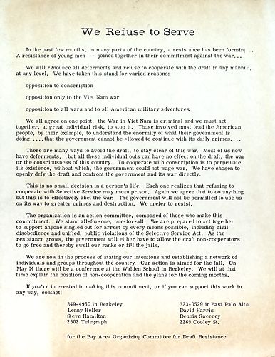 "We Refuse to Serve" Flyer