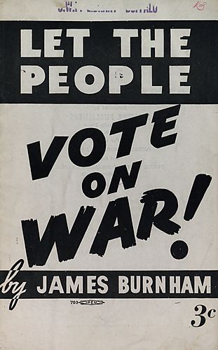 "Let the People Vote on War!" Pamphlet